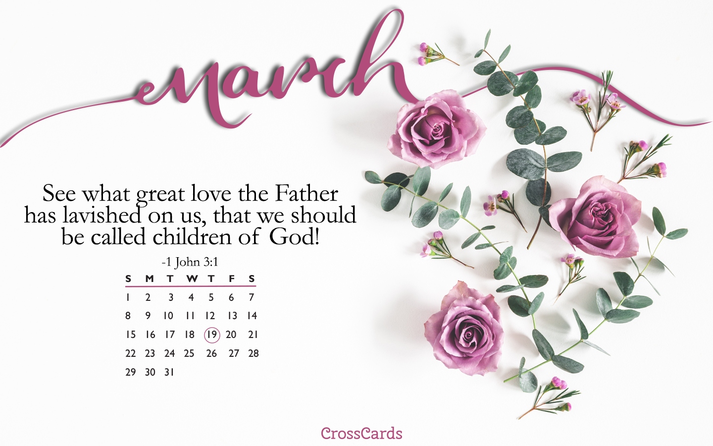 March 2020 - Children Of God Desktop Calendar- Free March