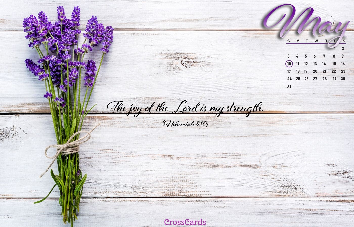 May 2020 - The Joy Of The Lord Desktop Calendar- Free May