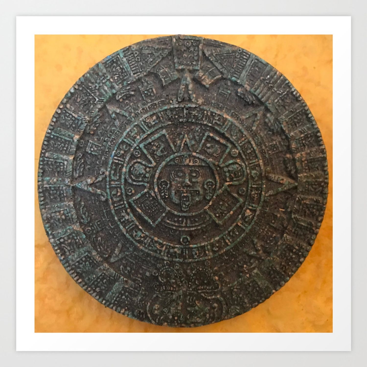 Mayan Calendar / Aztec Sun Disk Art Print By Lifesanexpedition