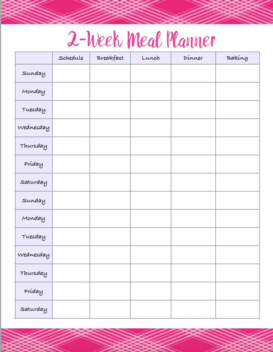 Menu &amp; Grocery Printables (With Images) | Meal Planner