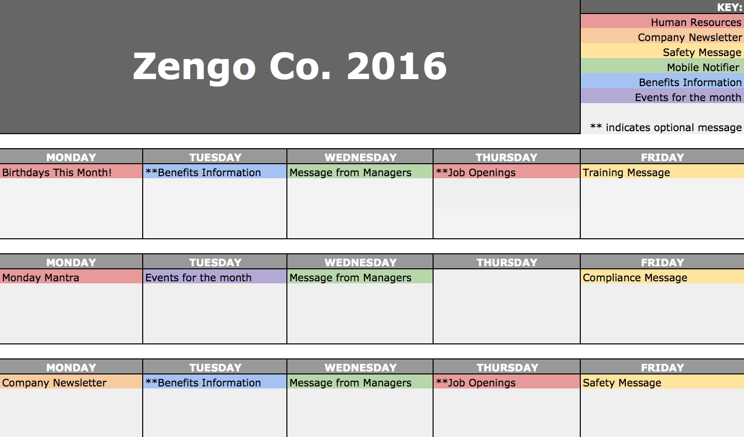 Messaging Practices Of The Pros: Content Calendars | Red E App