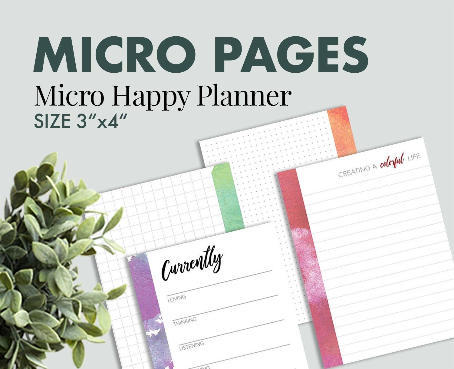 Micro Happy Planner | Happy Planner Printable | Planner