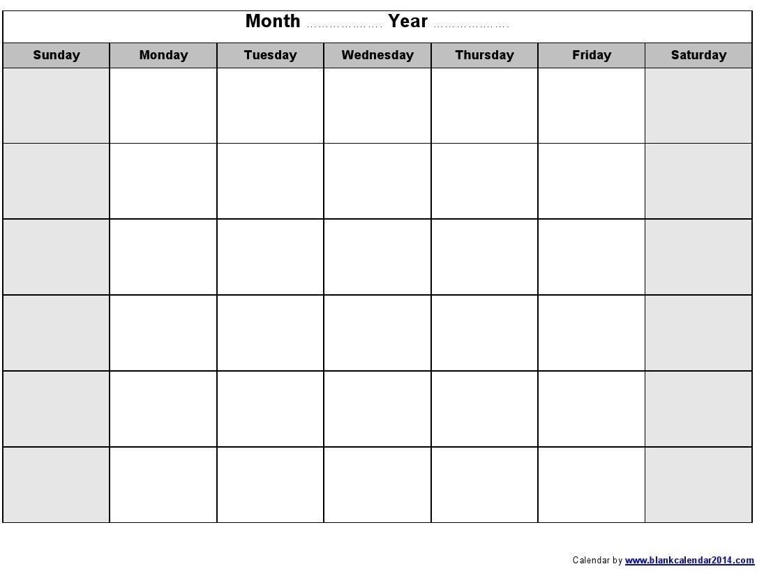 Monthly Calendar Template Printable (Dengan Gambar)