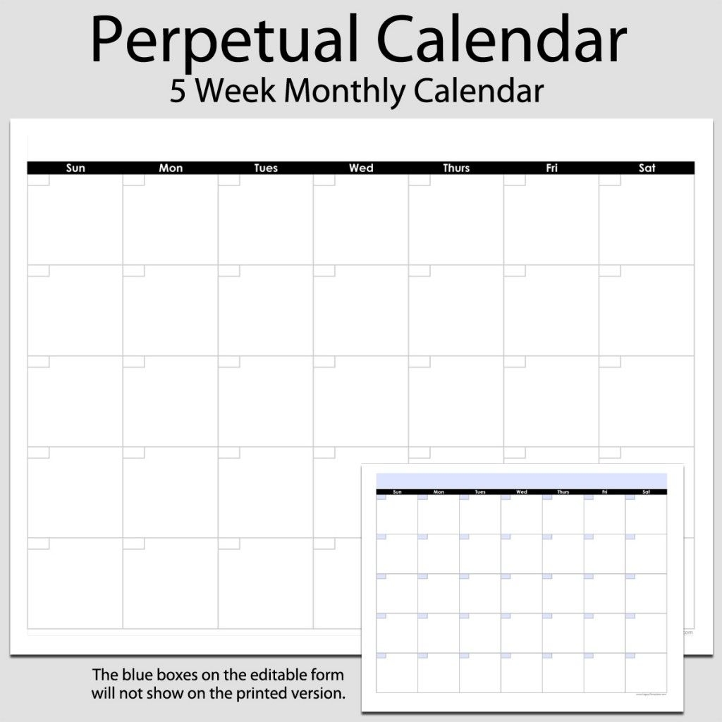 The 8 1/2 X 11 Blank Calendar Pages - Get Your Calendar Printable