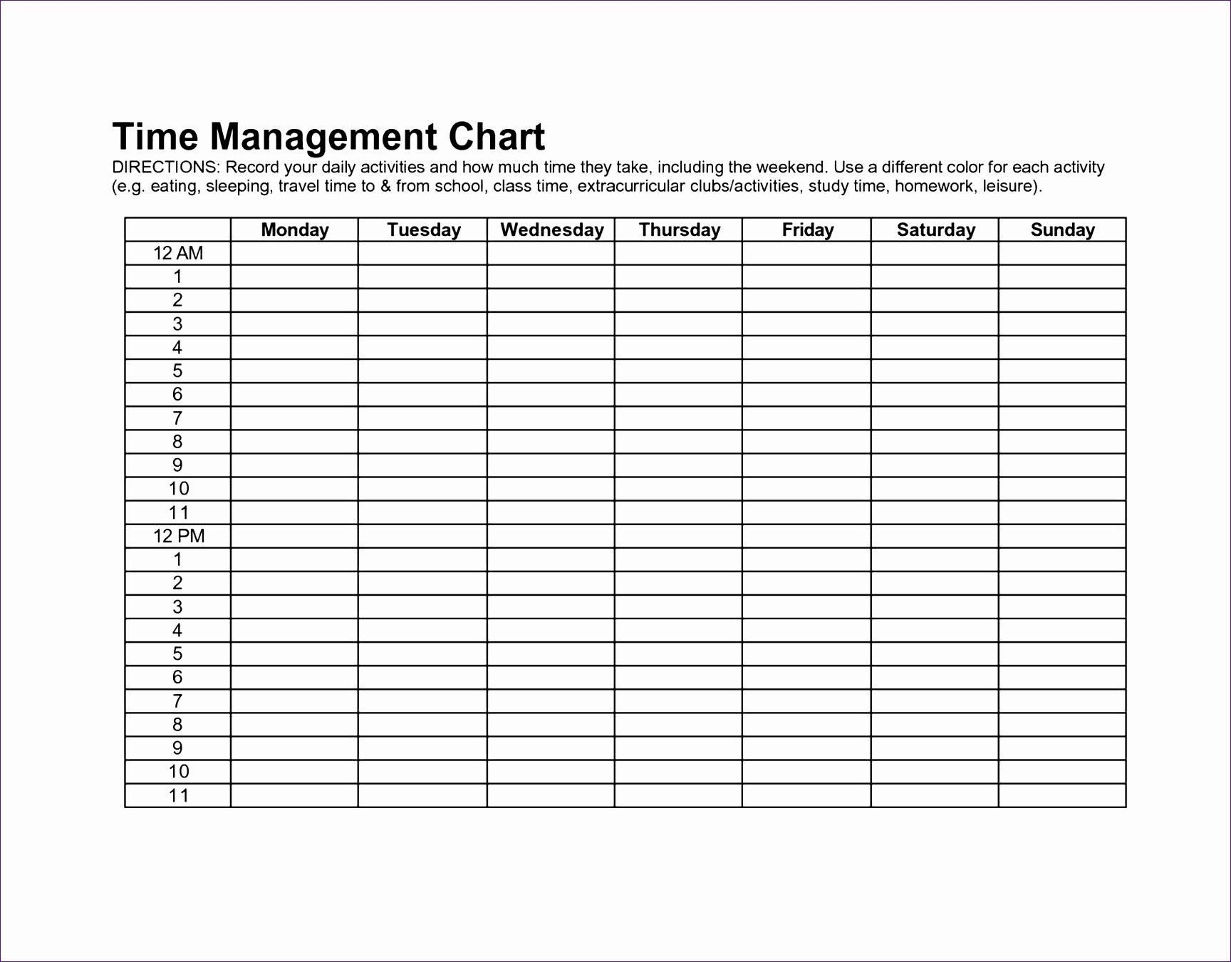 Ms Excel Chart Templates In 2020 | Time Management, Weekly