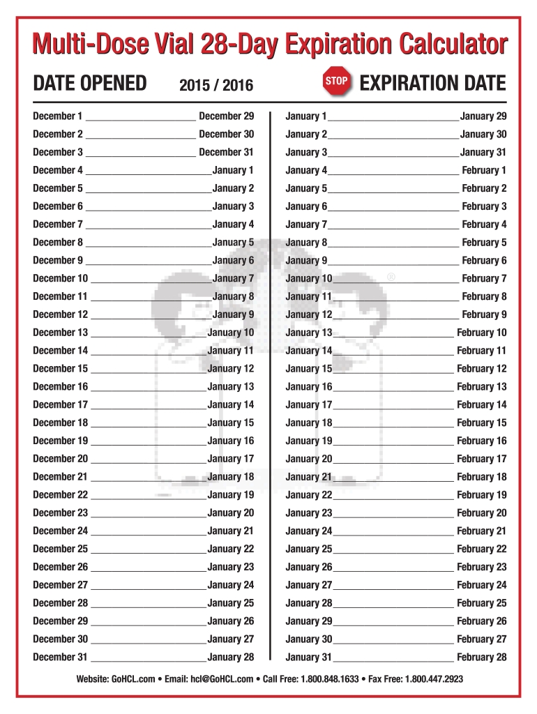 How To Insulin 28 Day Expiration Chart Get Your Calendar Printable