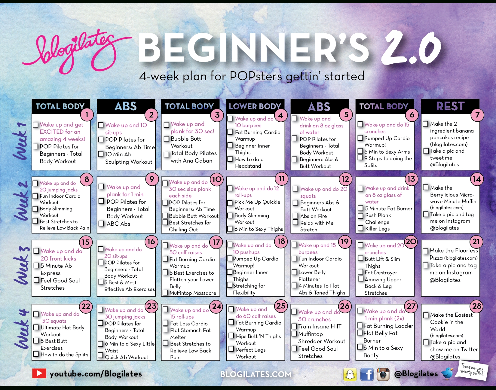 How to 30 Day Workout Calendar Get Your Calendar Printable