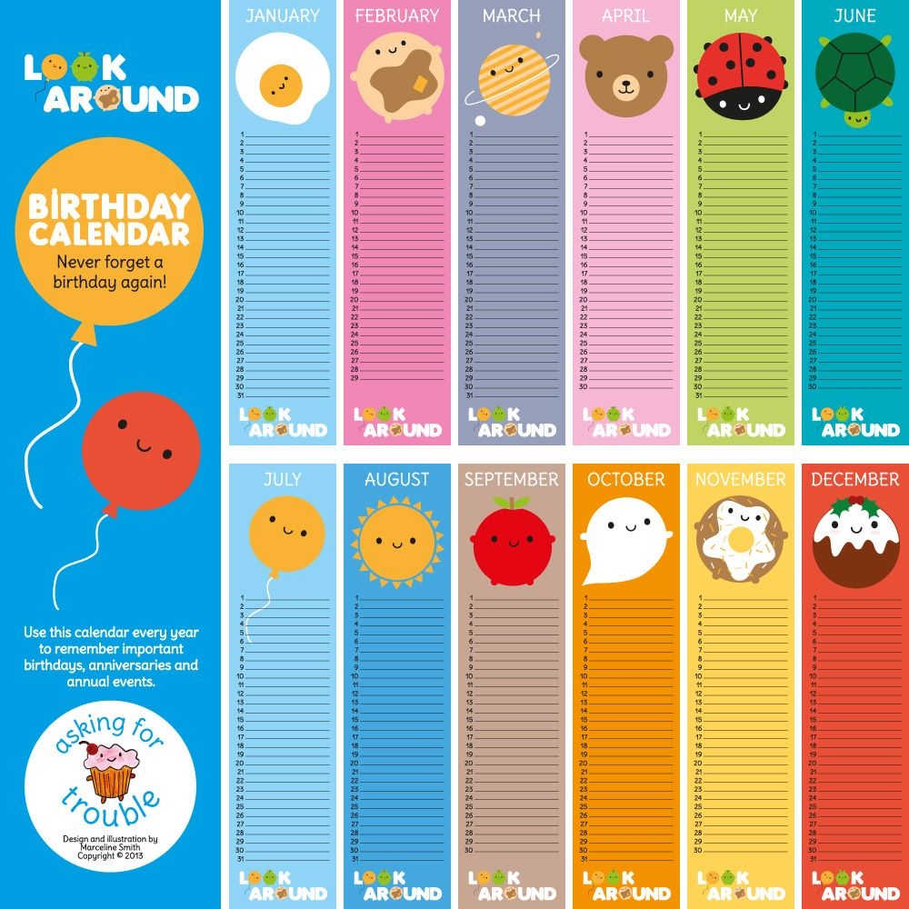 New Birthday Calendars - Asking For Trouble