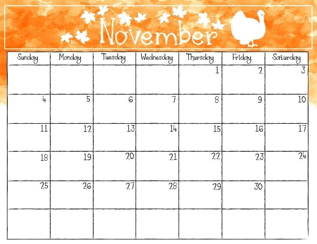 November 2018 Printable Calendar Templates | November 2018