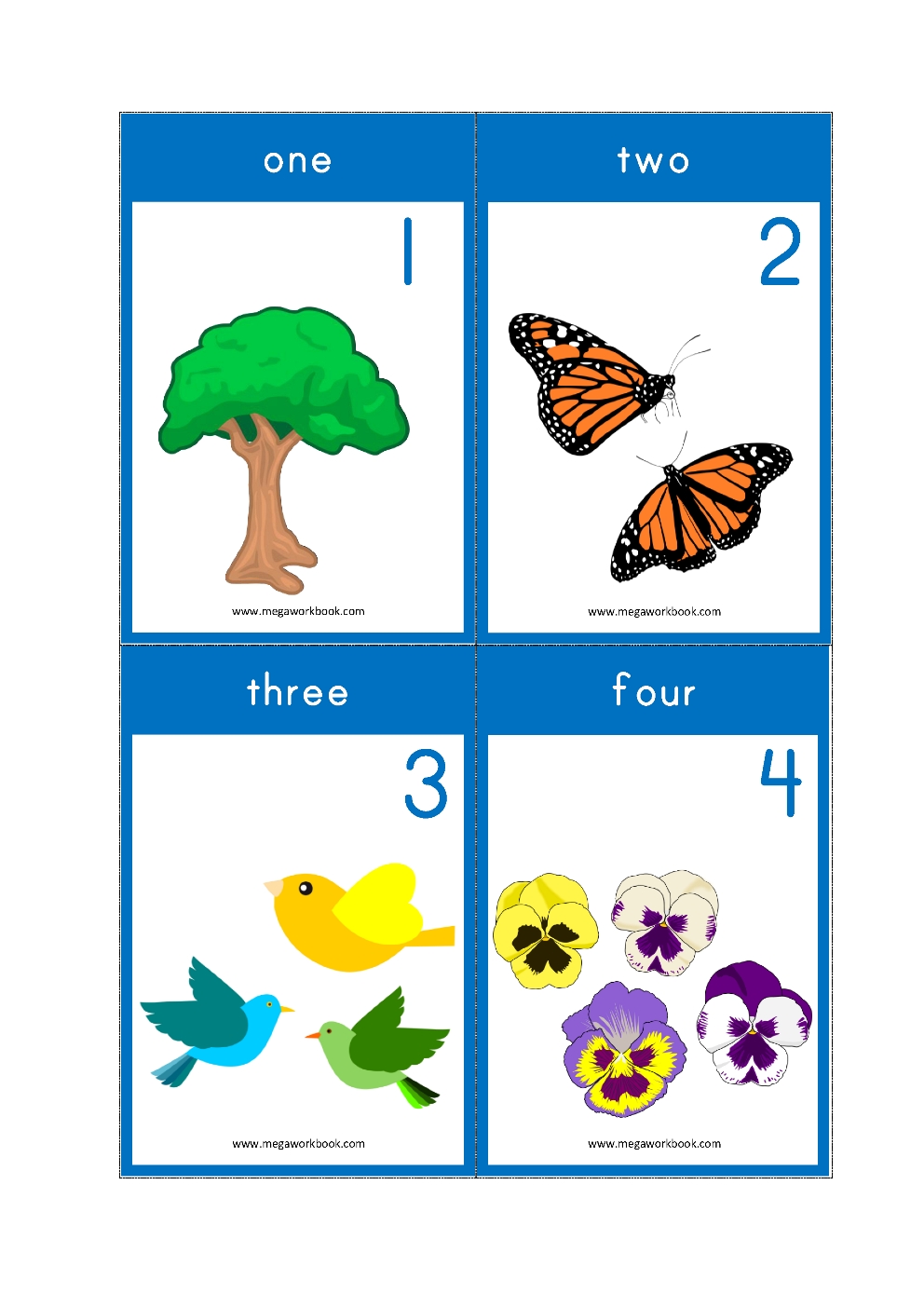 Number Flashcards - Number Flashcards Printable Free - (1 To