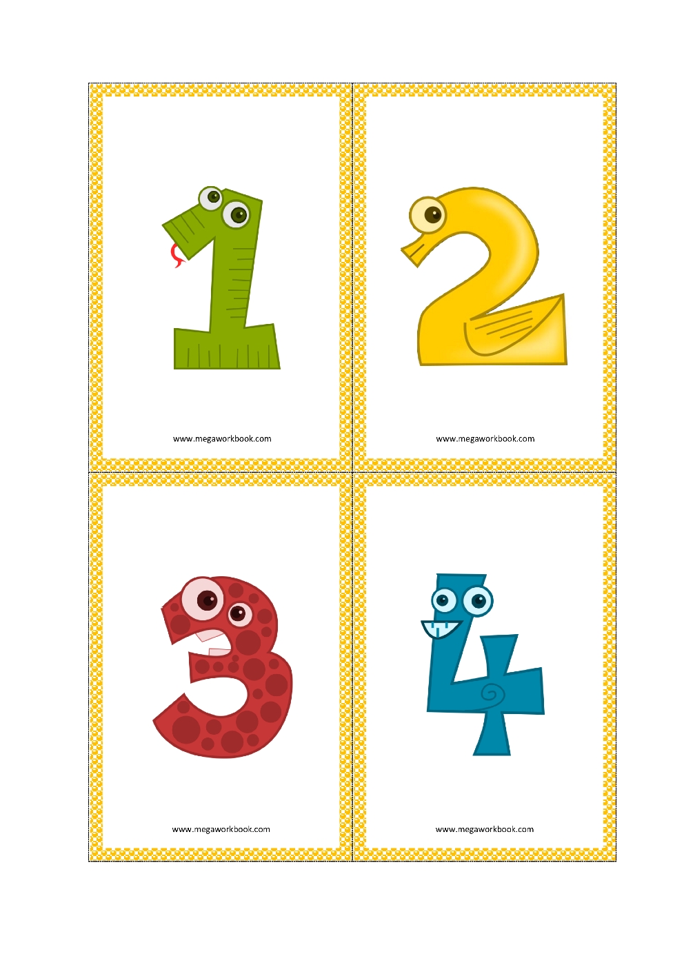 Number Flashcards - Number Flashcards Printable Free - (1 To