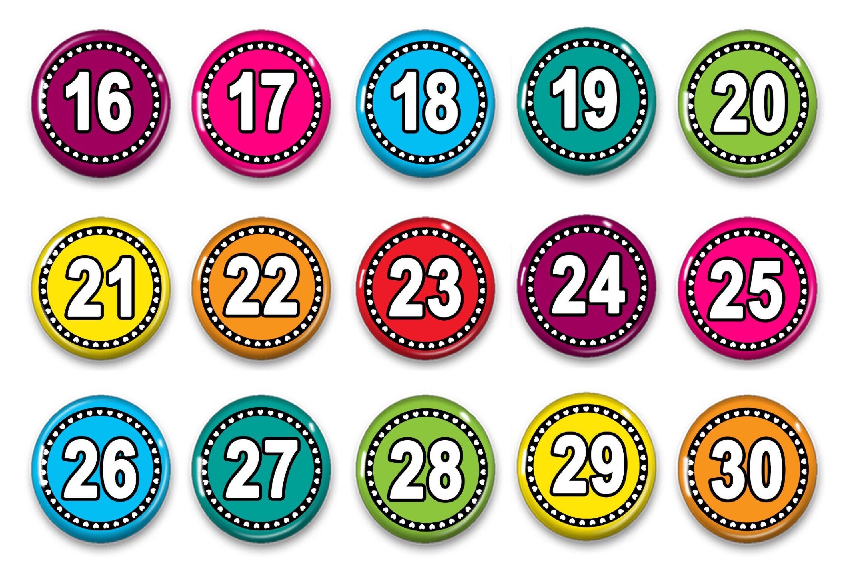 Free Numbers For Calendars 1 31 Toddlers Get Your Calendar Printable