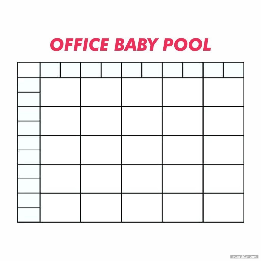 Office Baby Pool Template Printable - Printabler