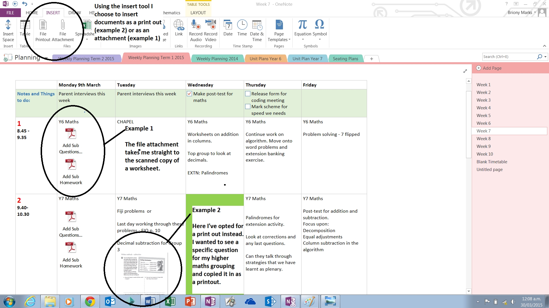 Onenote As A Planning Tool | Miss Marks Blogs