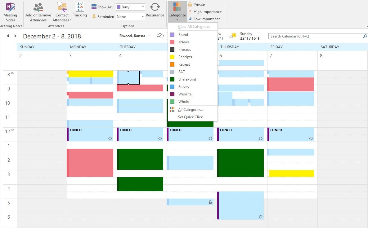 Organize Using Outlook&#039;s Color Categories | Oxen Technology