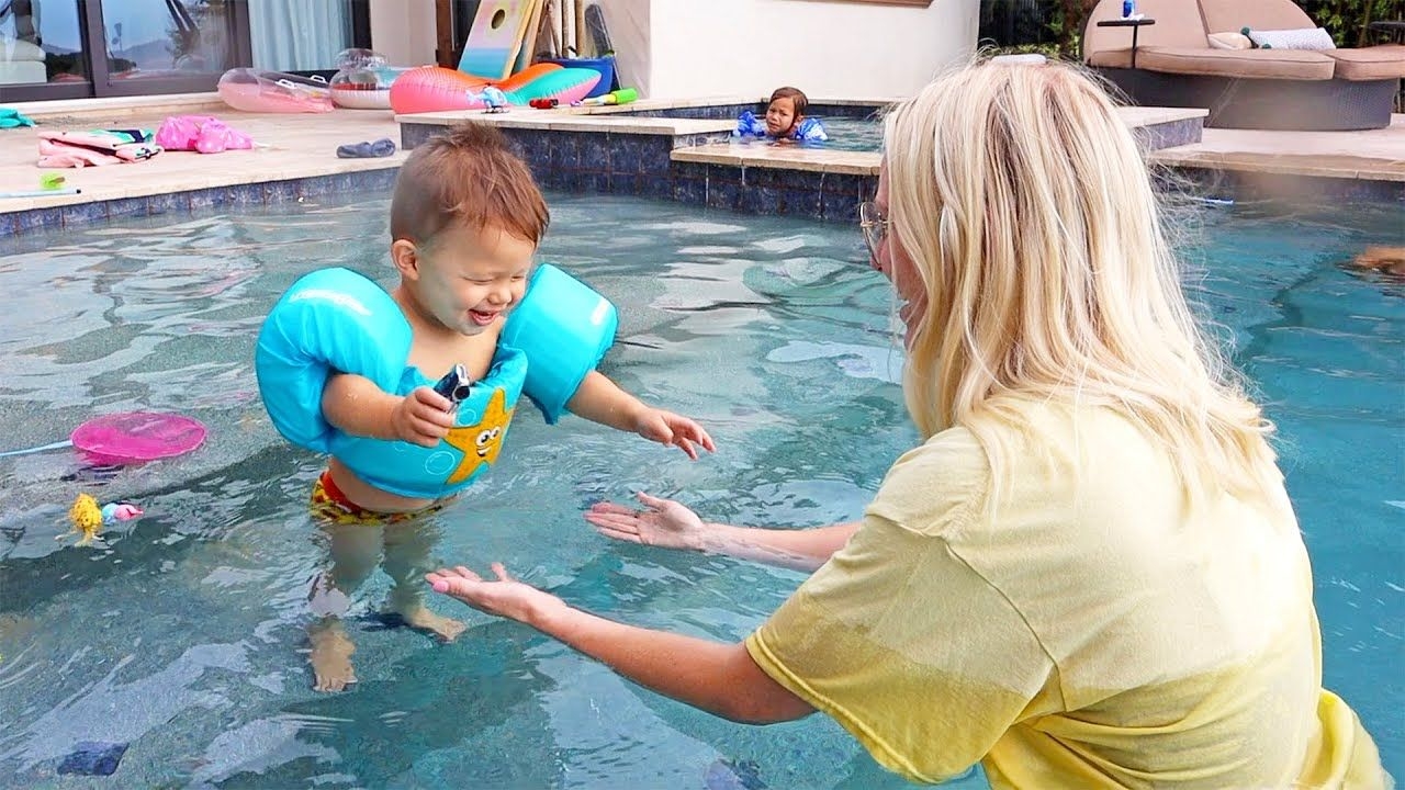 Our Youngest Baby Is Finally Swimming In The Pool!