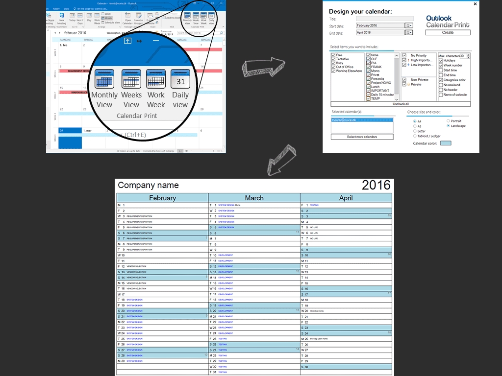 Outlook Calendar Print