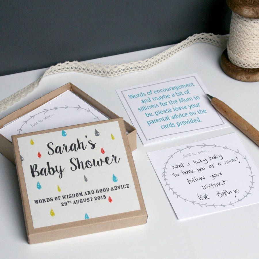 Personalised Baby Shower Message Box | Baby Shower Messages