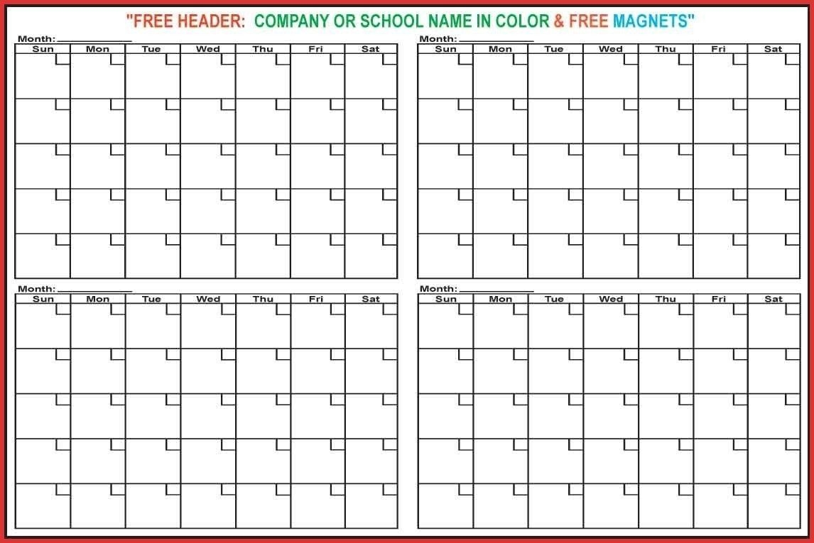 Pick Blank 3 Month Printable Calendar (With Images