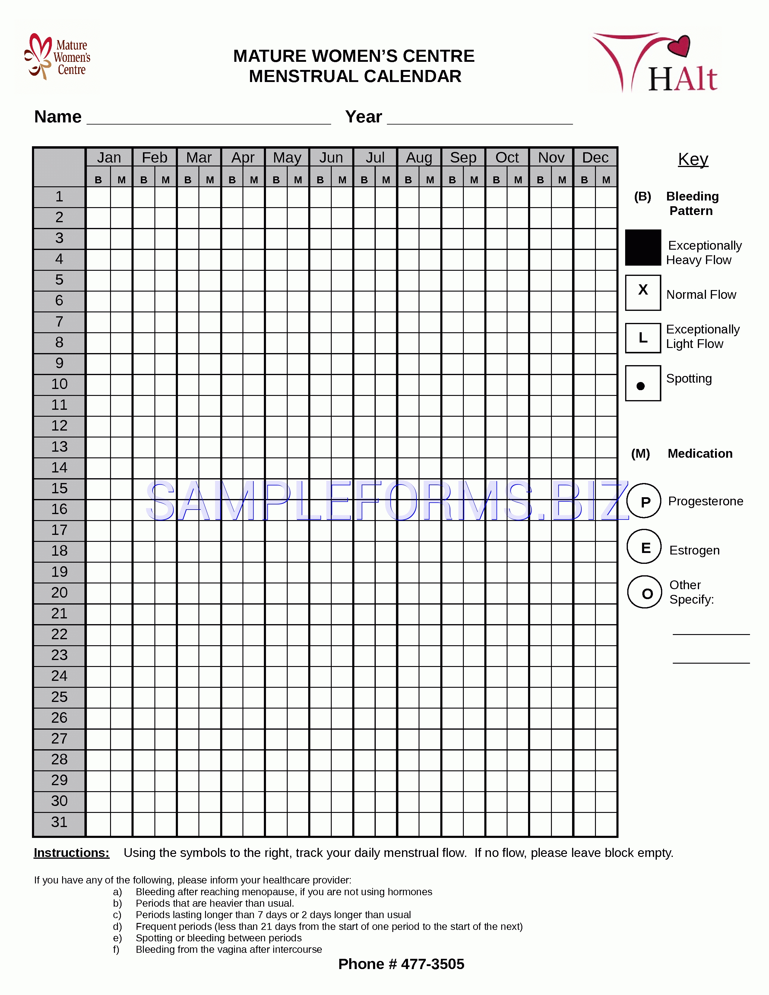 Preview Pdf Menstrual Calendar 2, 1