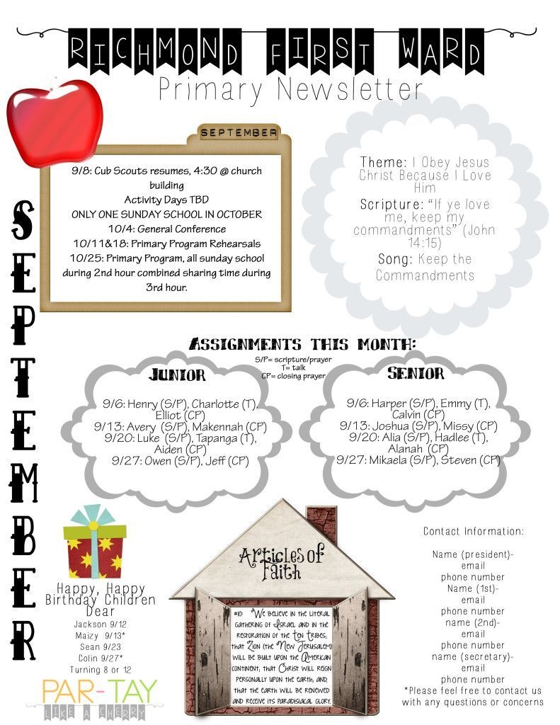 Primary Newsletter Template (With Images) | Newsletter