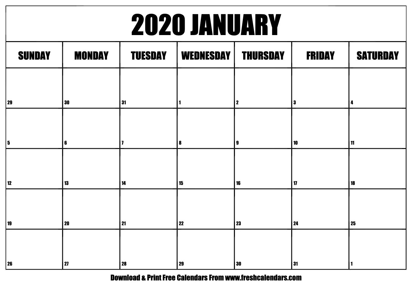 Print 2020 Calendar 11X17 | Calendar Printables Free Templates