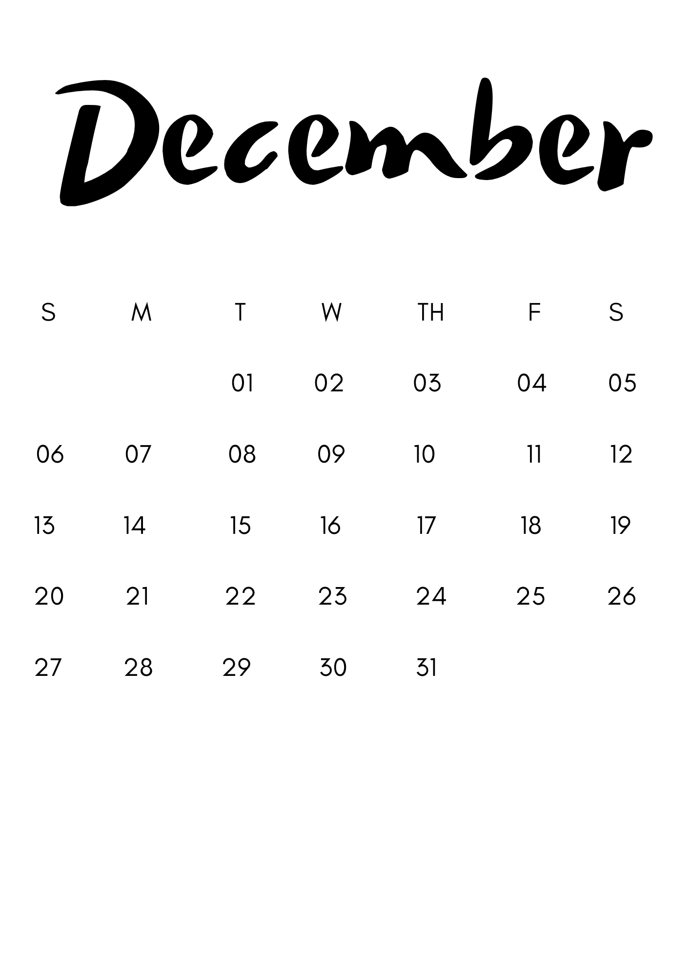 Printable 2020 A4 Monthly Calendar Templates Download (With