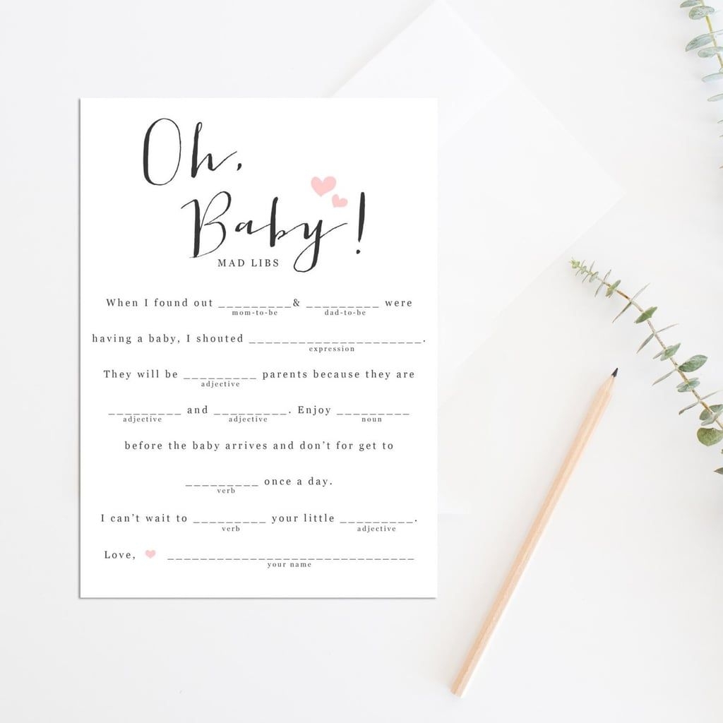 Printable Baby Shower Games | Popsugar Family