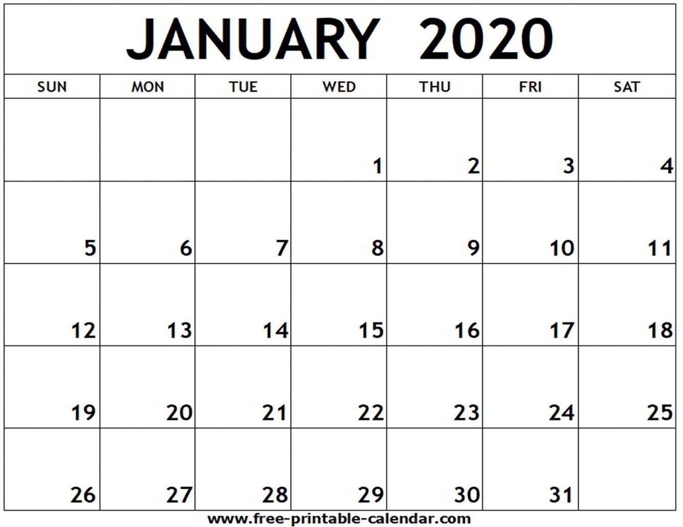 Printable Blank Calendar 2020 Di 2020 (Dengan Gambar)