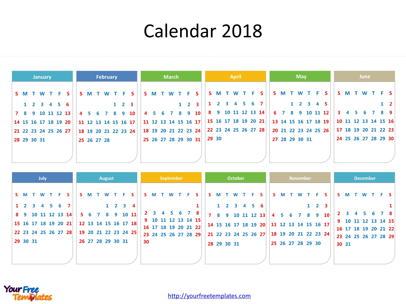 Best Free 12 Month Calendar Template For Expiry Dates