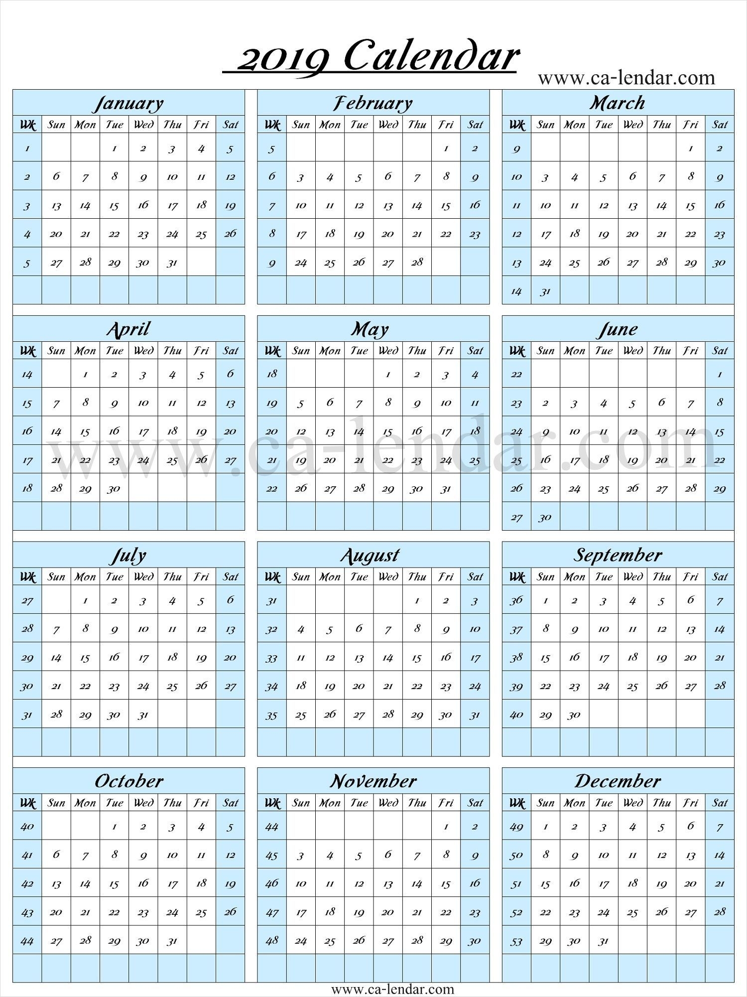 Printable Calendar With Week Numbers That Are Handy