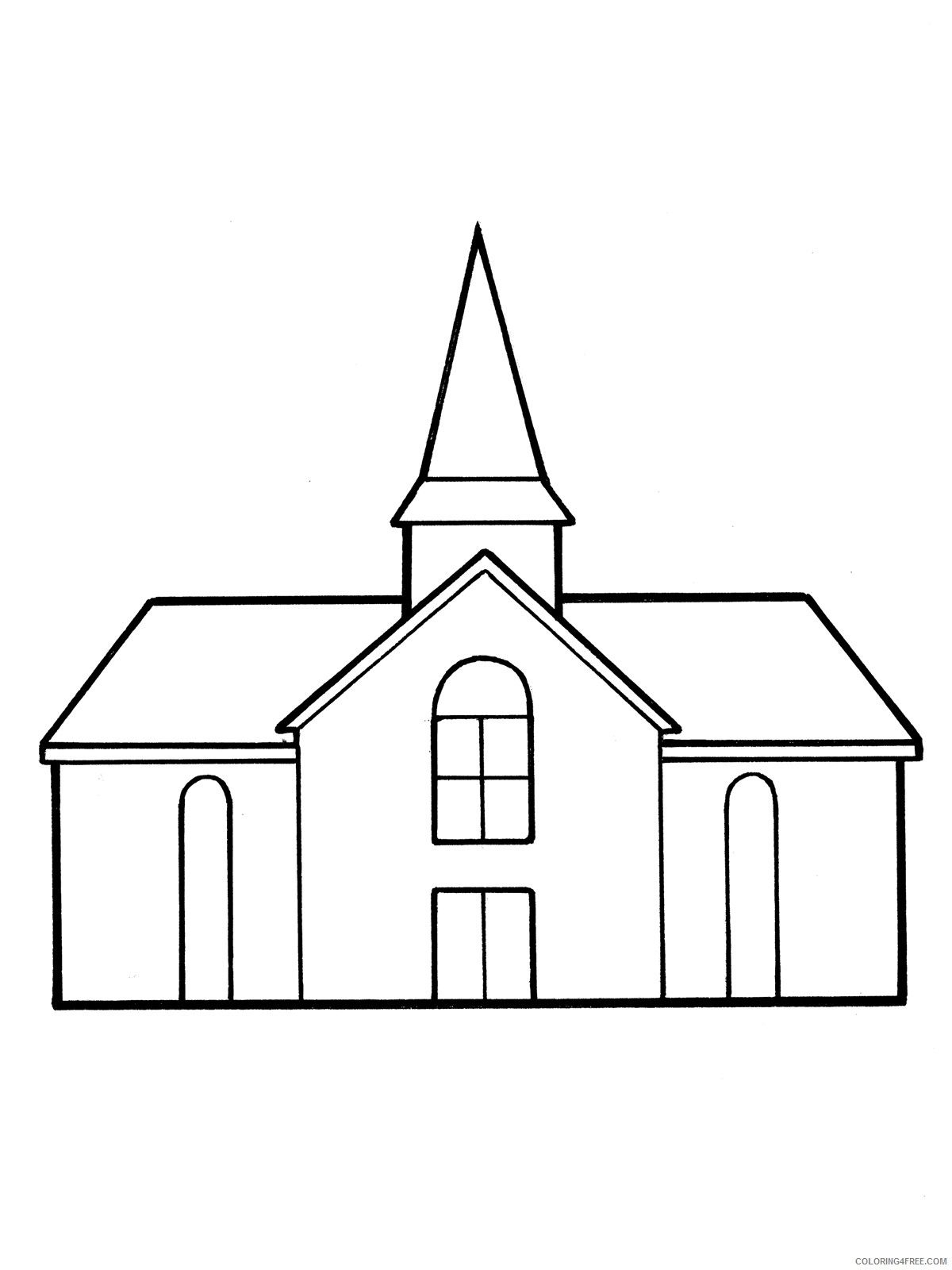 Printable Church Coloring Pages For Kids Coloring4Free