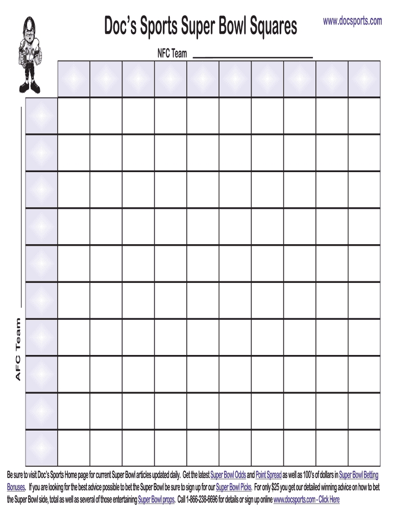 Printable Football Squares - Fill Online, Printable