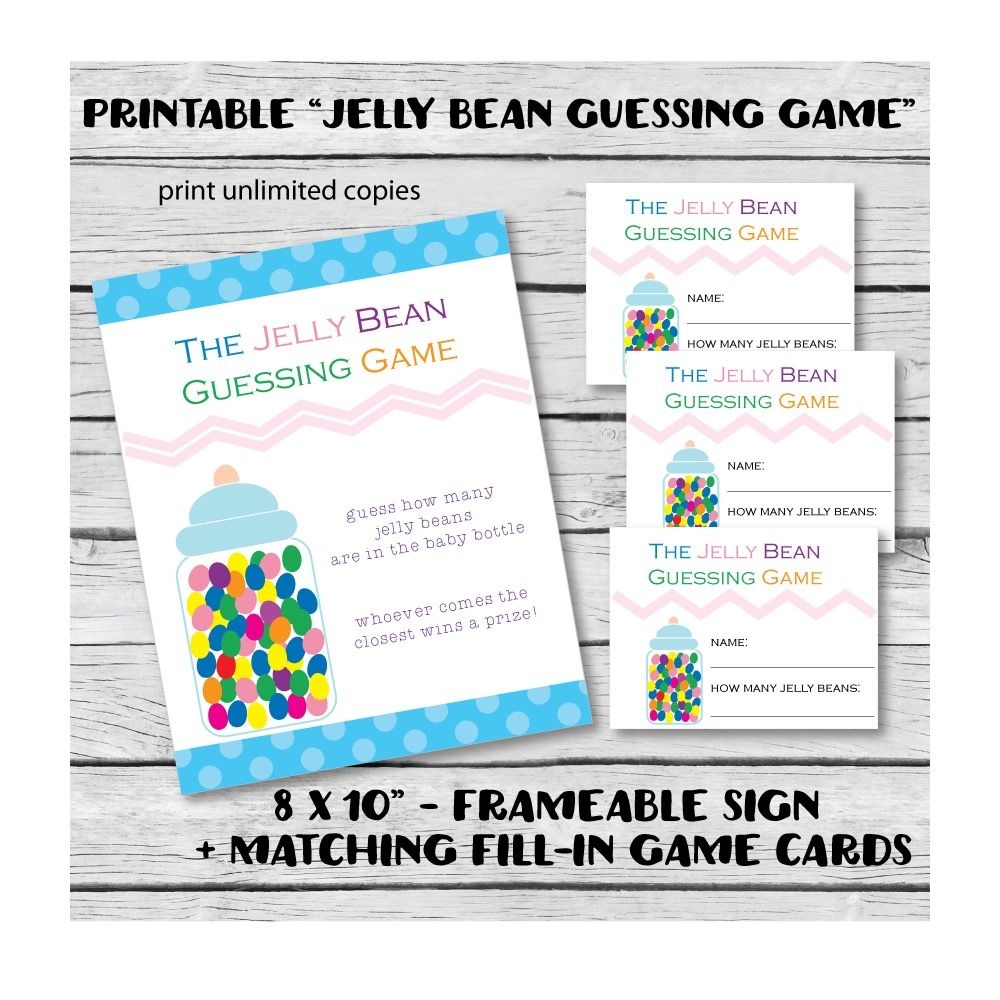 Printable Jelly Bean Baby Shower Candy Guessing Game