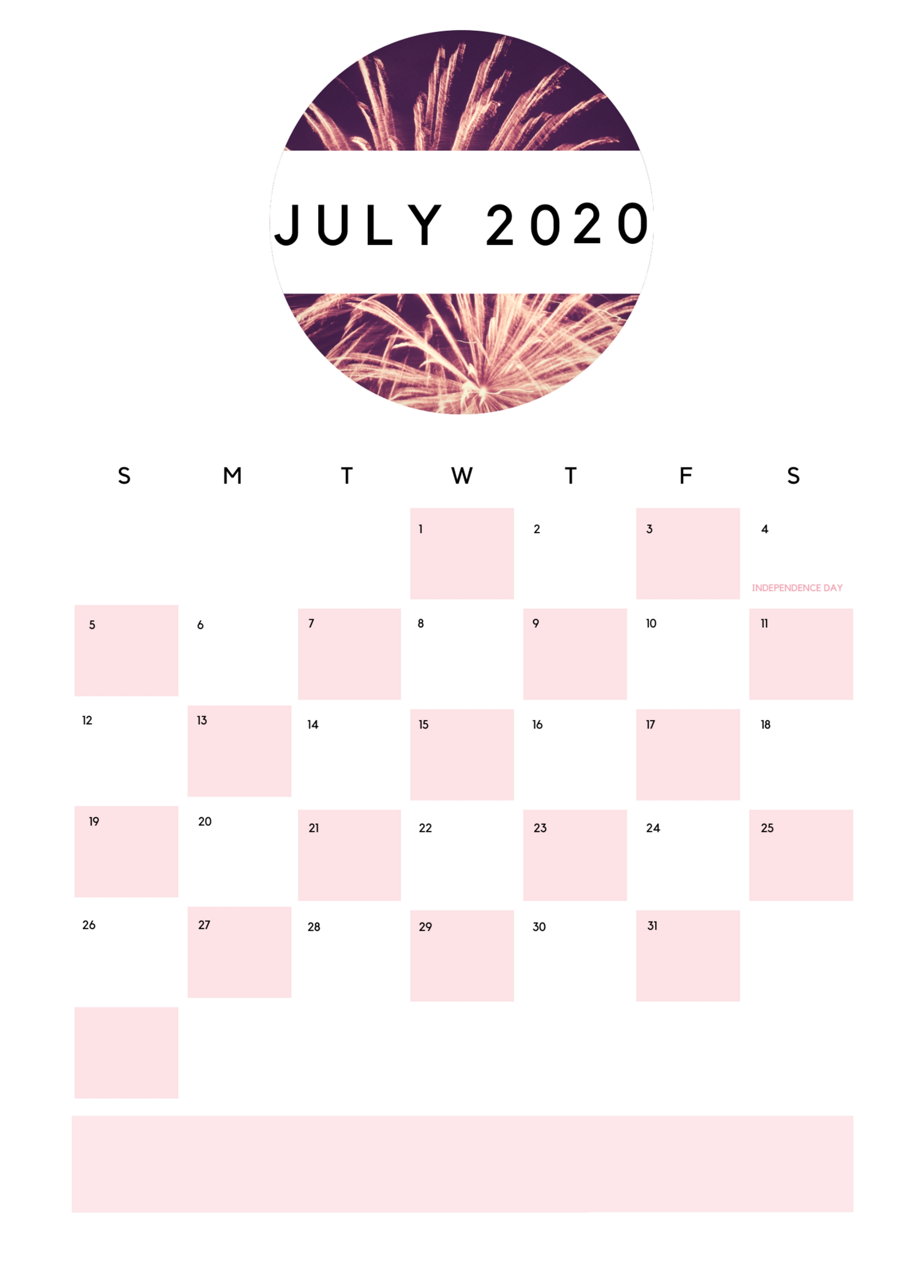 Printable July 2020 Calendar | Max Calendars