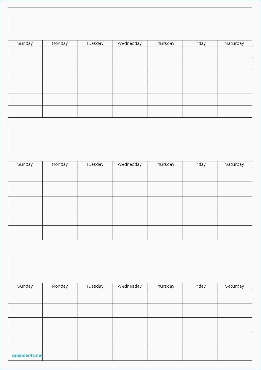 Three Month Calendar Printable