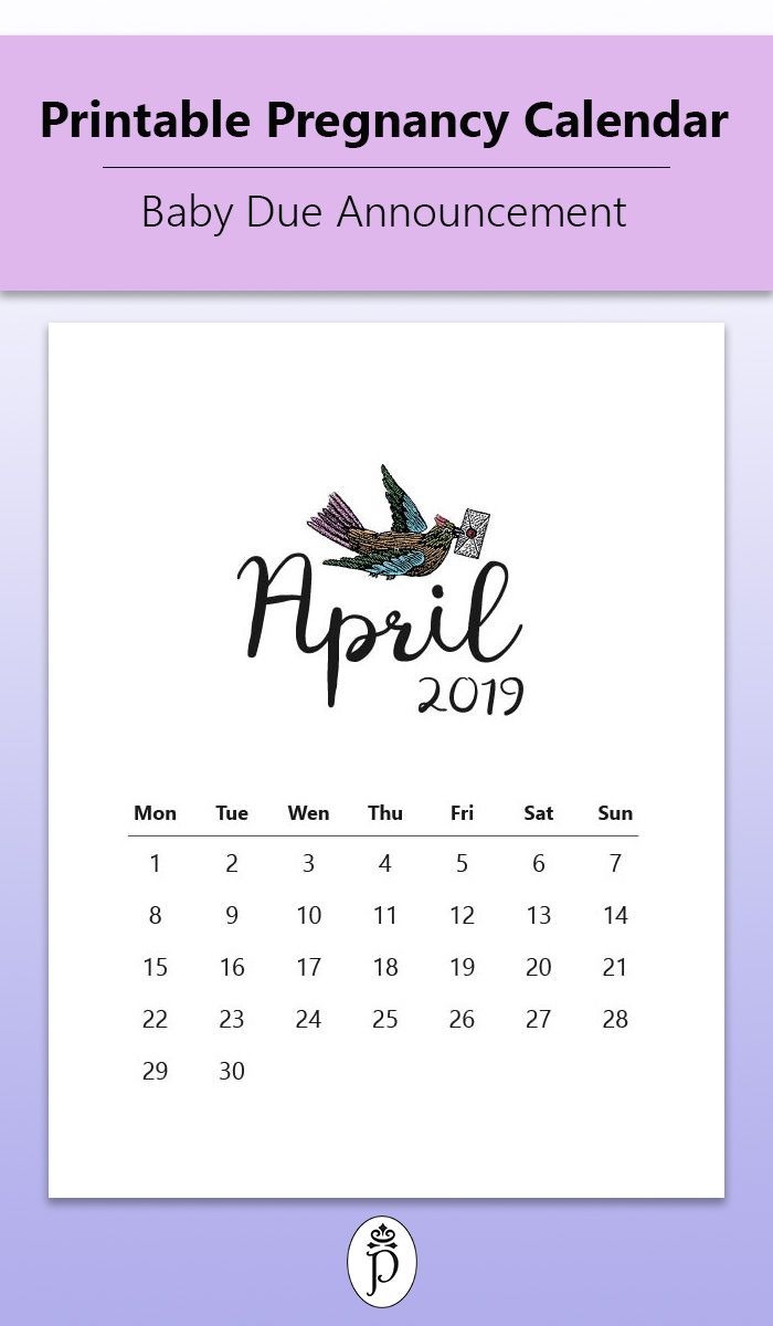 Printable Pregnancy Calendars That Are Dynamic | Katrina Blog