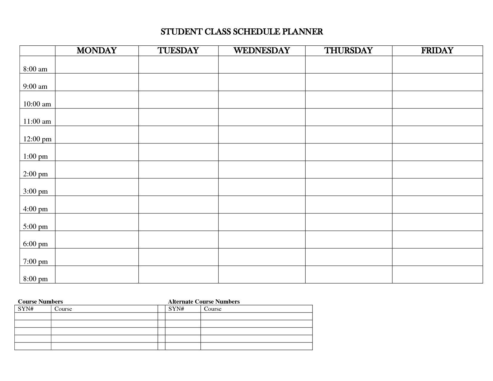 Printable Time Management Schedule | Template Business Psd