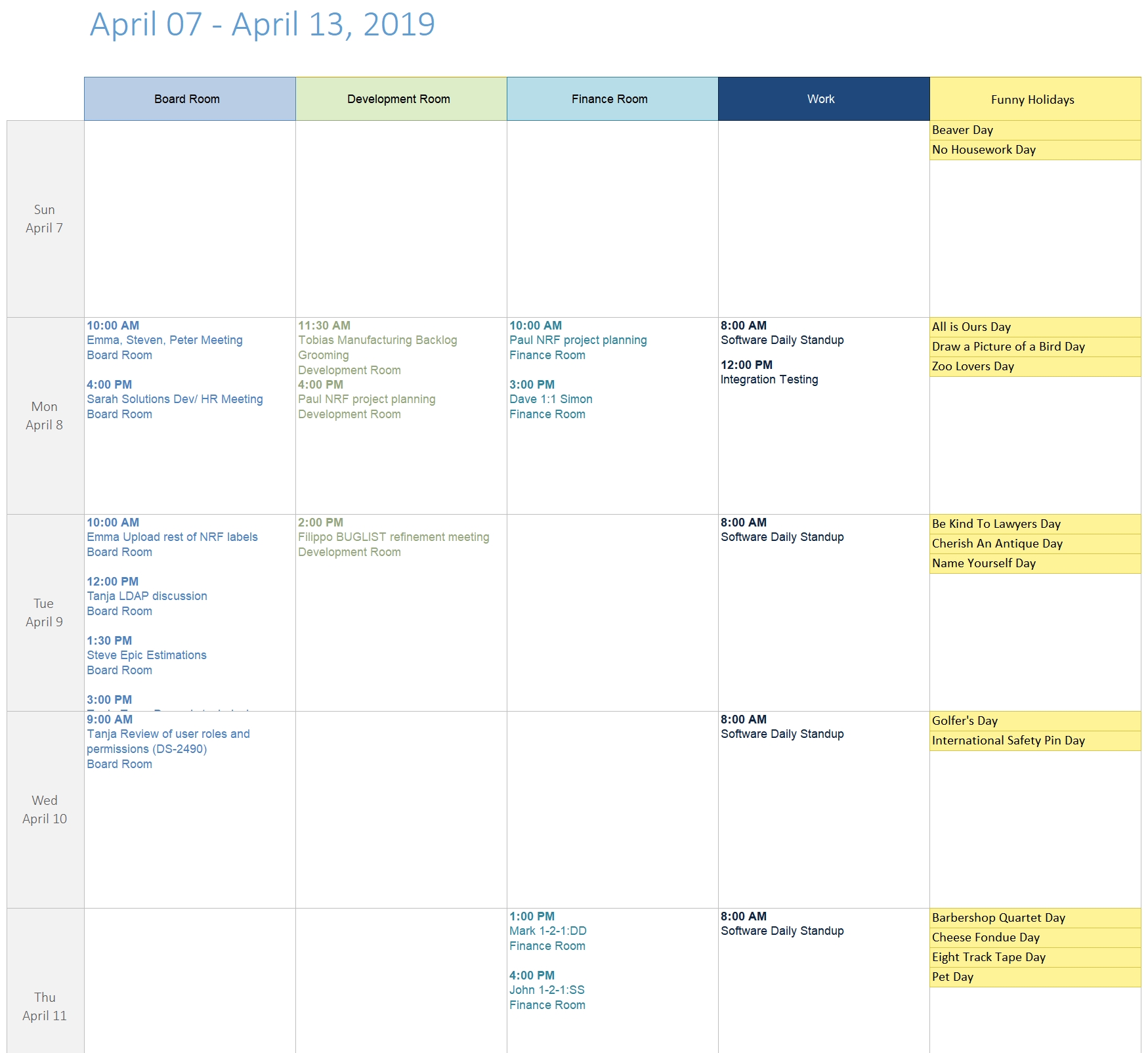 Printablecal | Calendar Columns Template