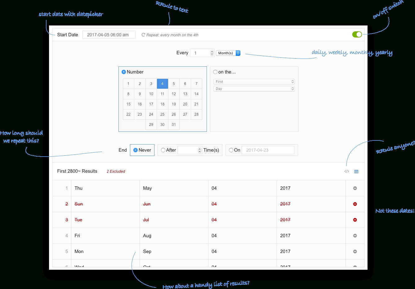 Recurme – Processwire Recurring Dates Field &amp; Custom