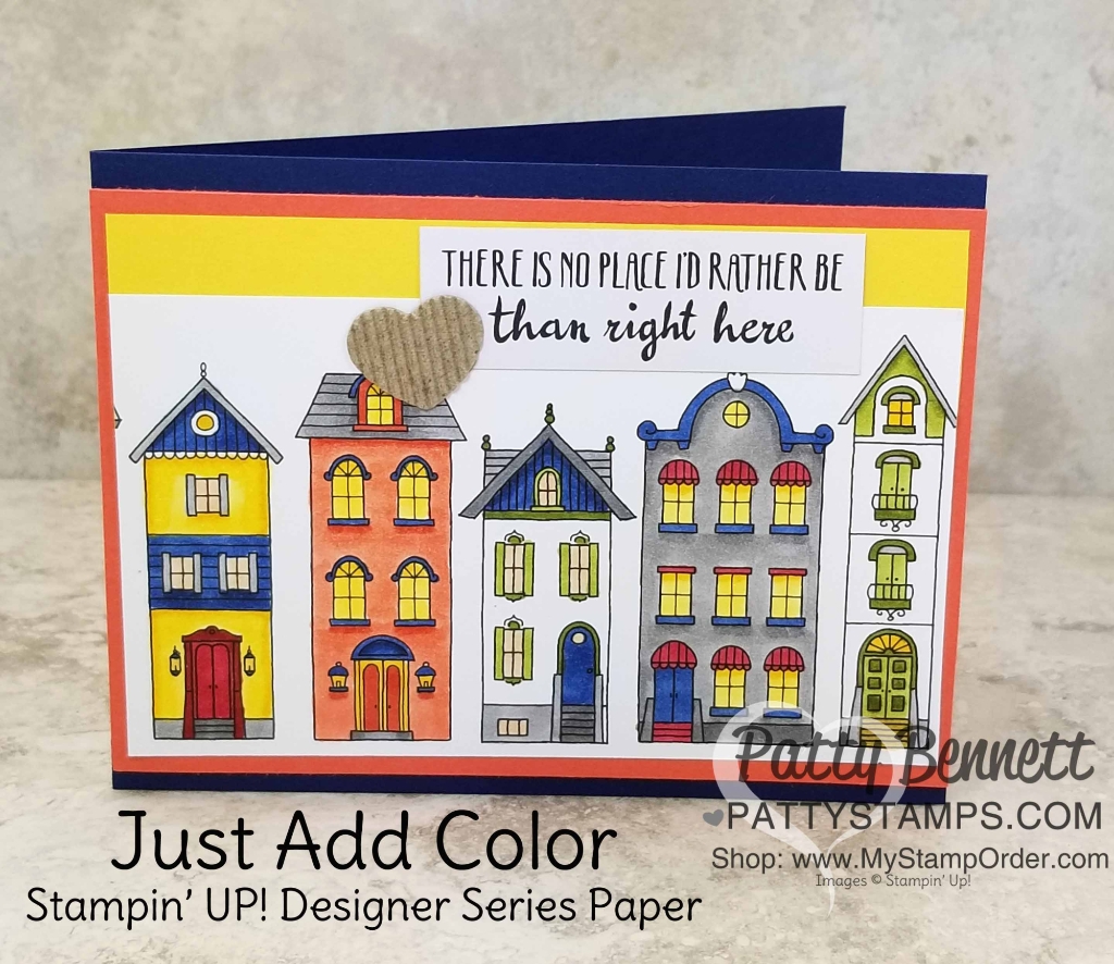 Retiring Just Add Color Designer Paper Card Ideas - Patty Stamps