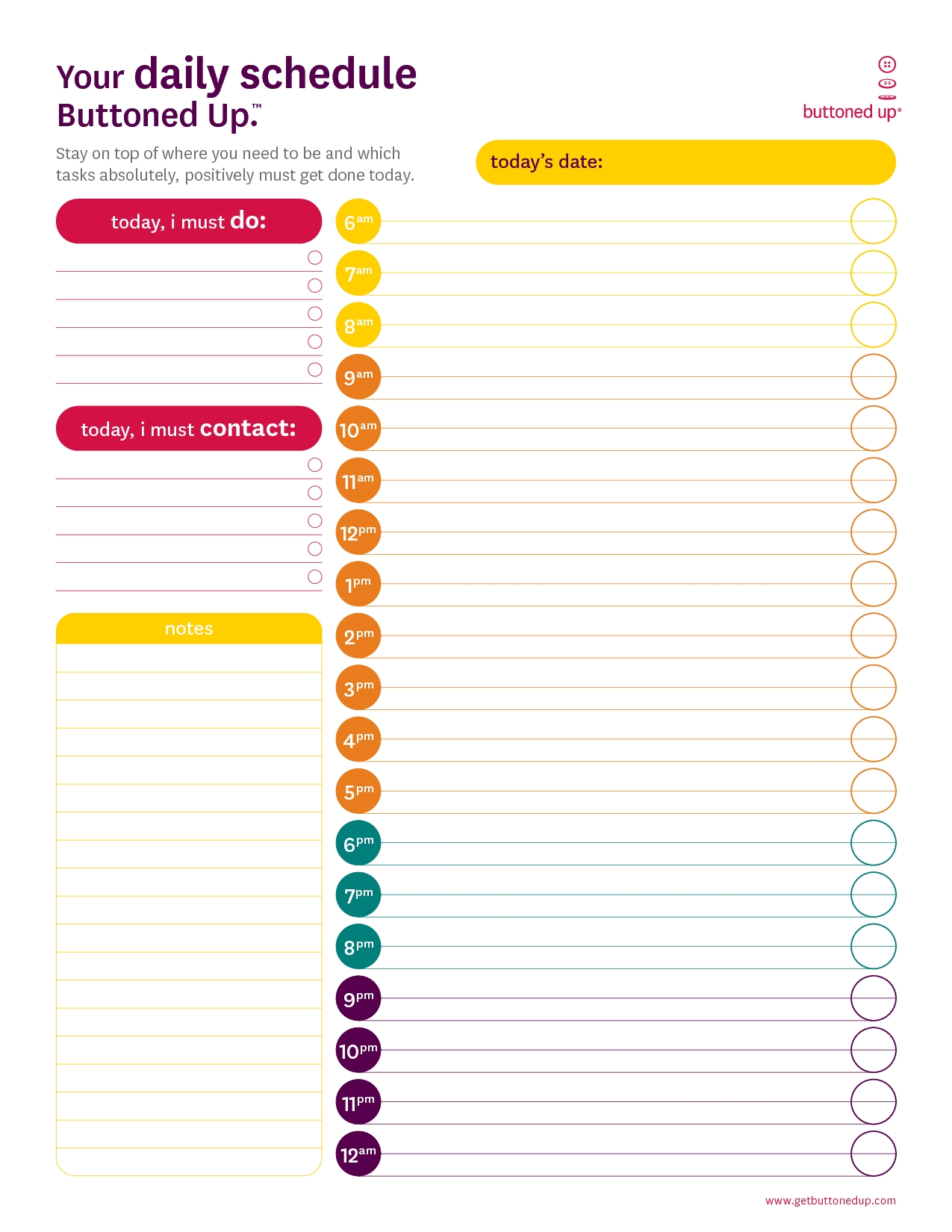 Schedule Template Printable | Free Printable Daily Schedule