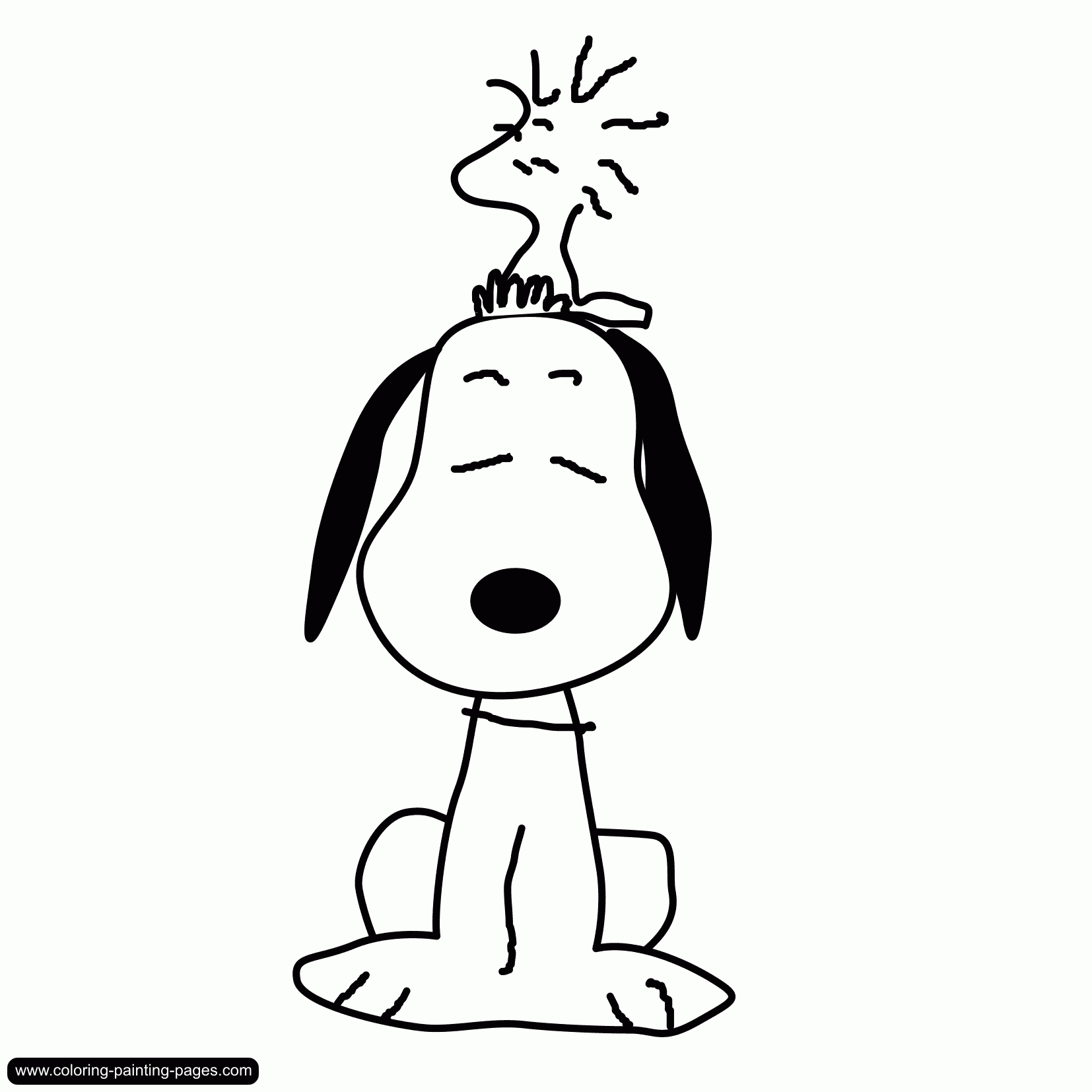 Snoopy Christmas Coloring Pages Printable, Free Printable