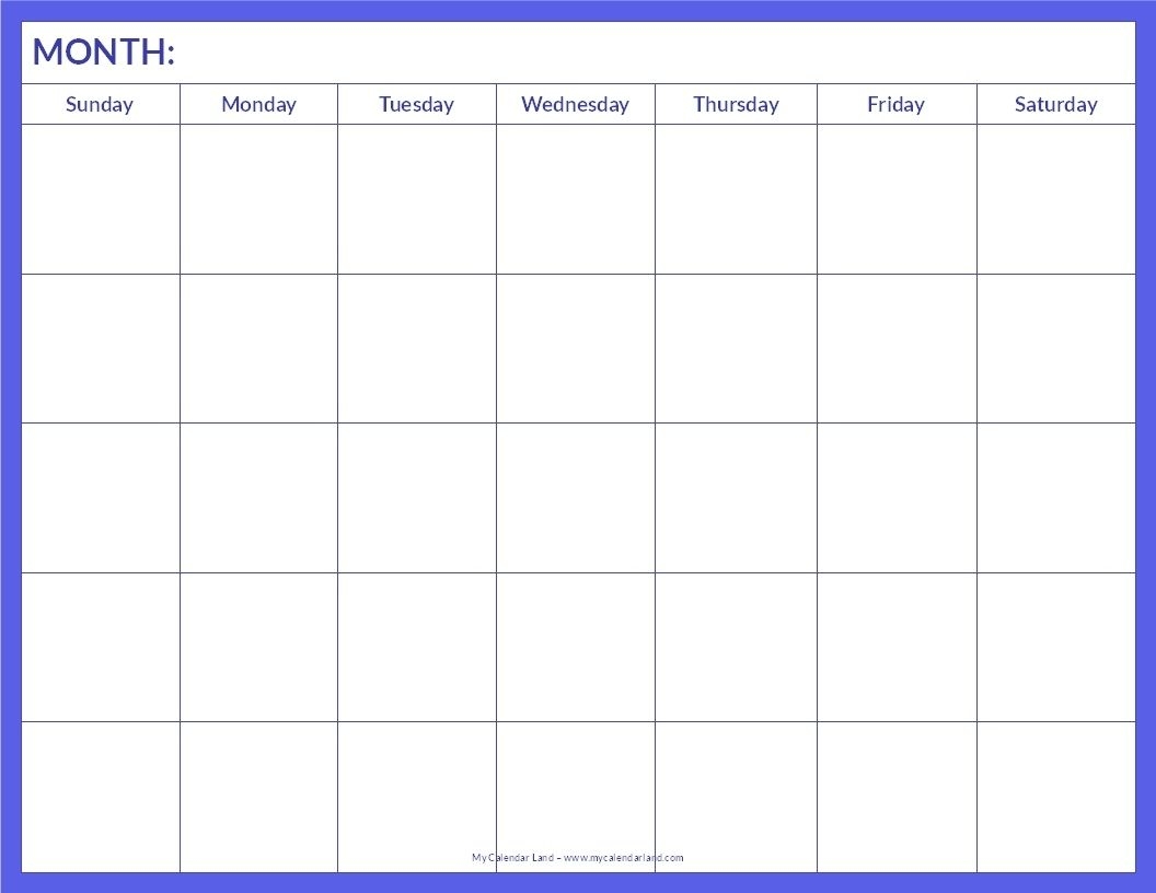 Perfect Printable Sunday Through Saturday Calendar Get Your Calendar