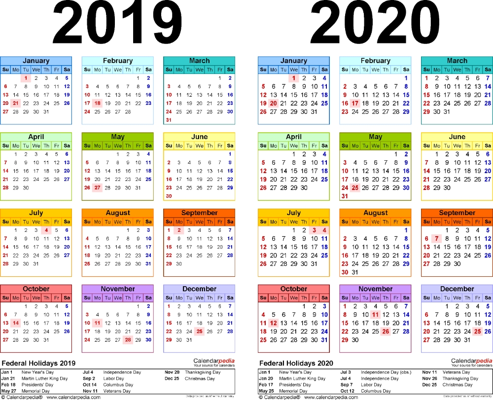 The Free Print Color Coded Calendar