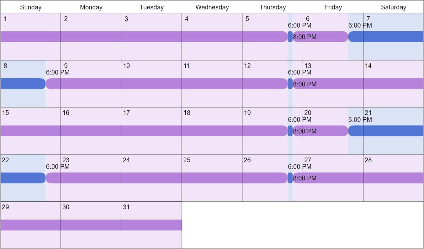 Texas Child Possession &amp; Access Schedules | Tx Custody