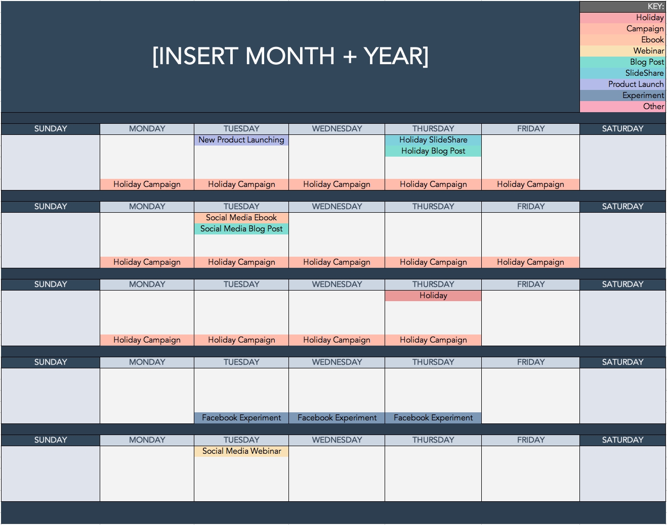 The Only Content Calendar Template You&#039;ll Need In 2020