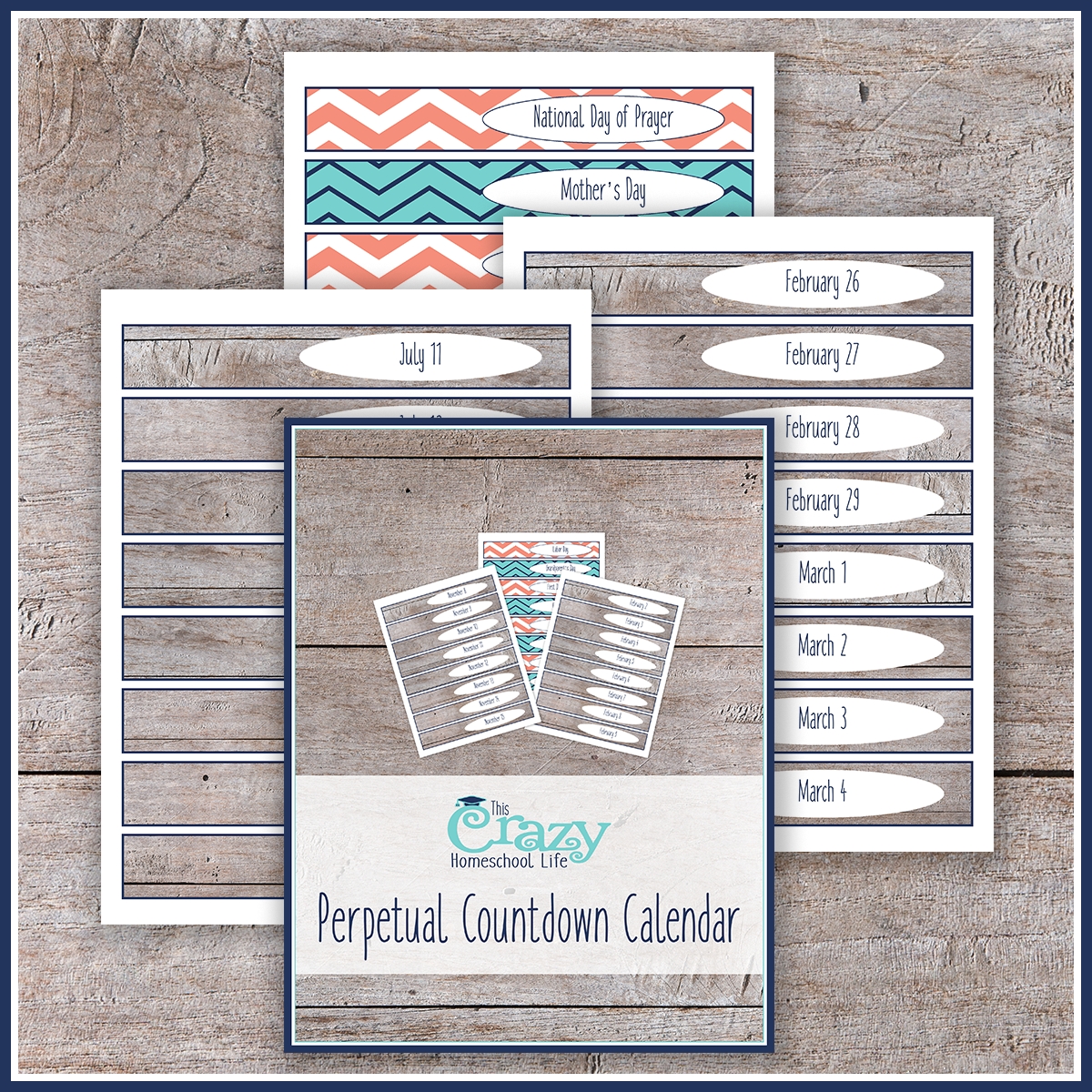 The Printable Perpetual Countdown Calendar