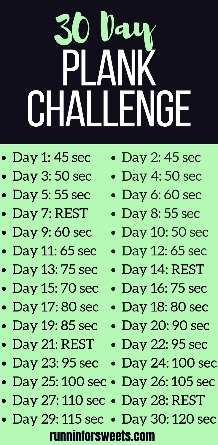 The Ultimate 30 Day Plank Challenge | Free Printable Chart