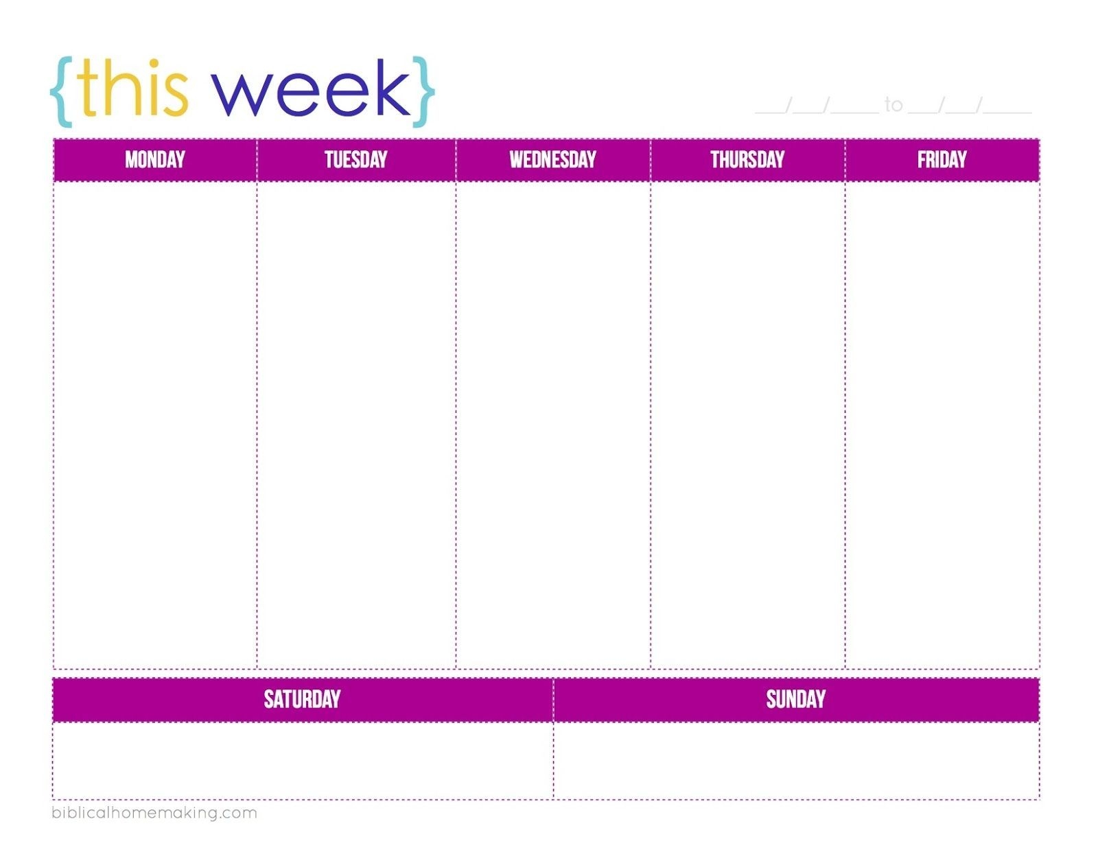 This Week A Free Weekly Planner Printable Biblical